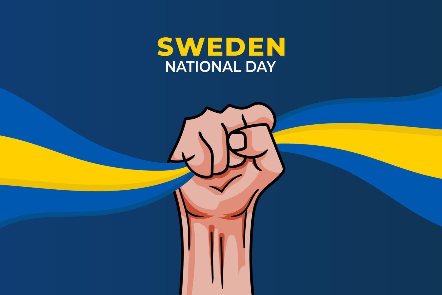 fête nationale de la Suède. célébré chaque année le 6 juin en suède. bonne fête nationale de la liberté. drapeau suédois. vecteur