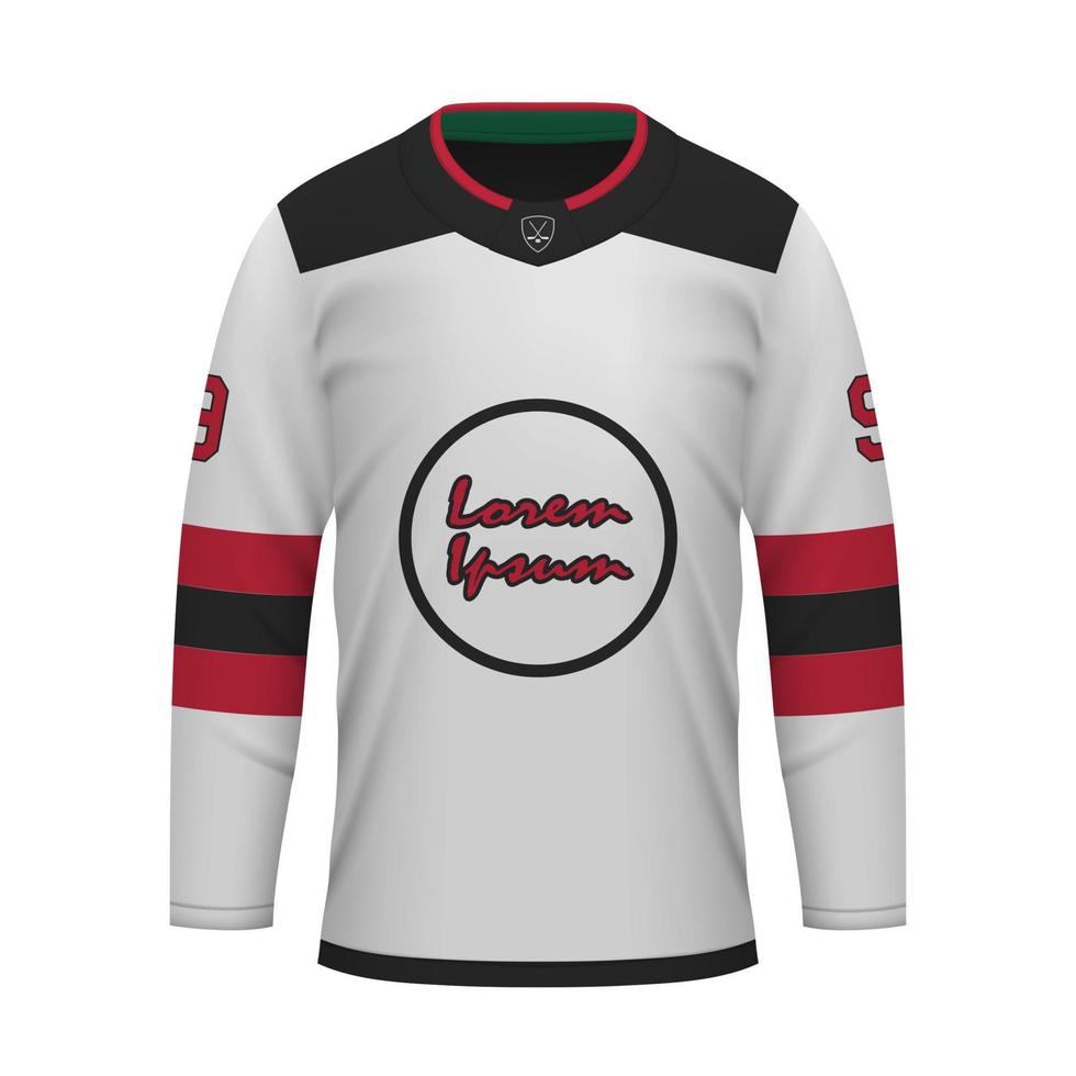 réaliste la glace le hockey une façon Jersey Nouveau Jersey, chemise modèle vecteur