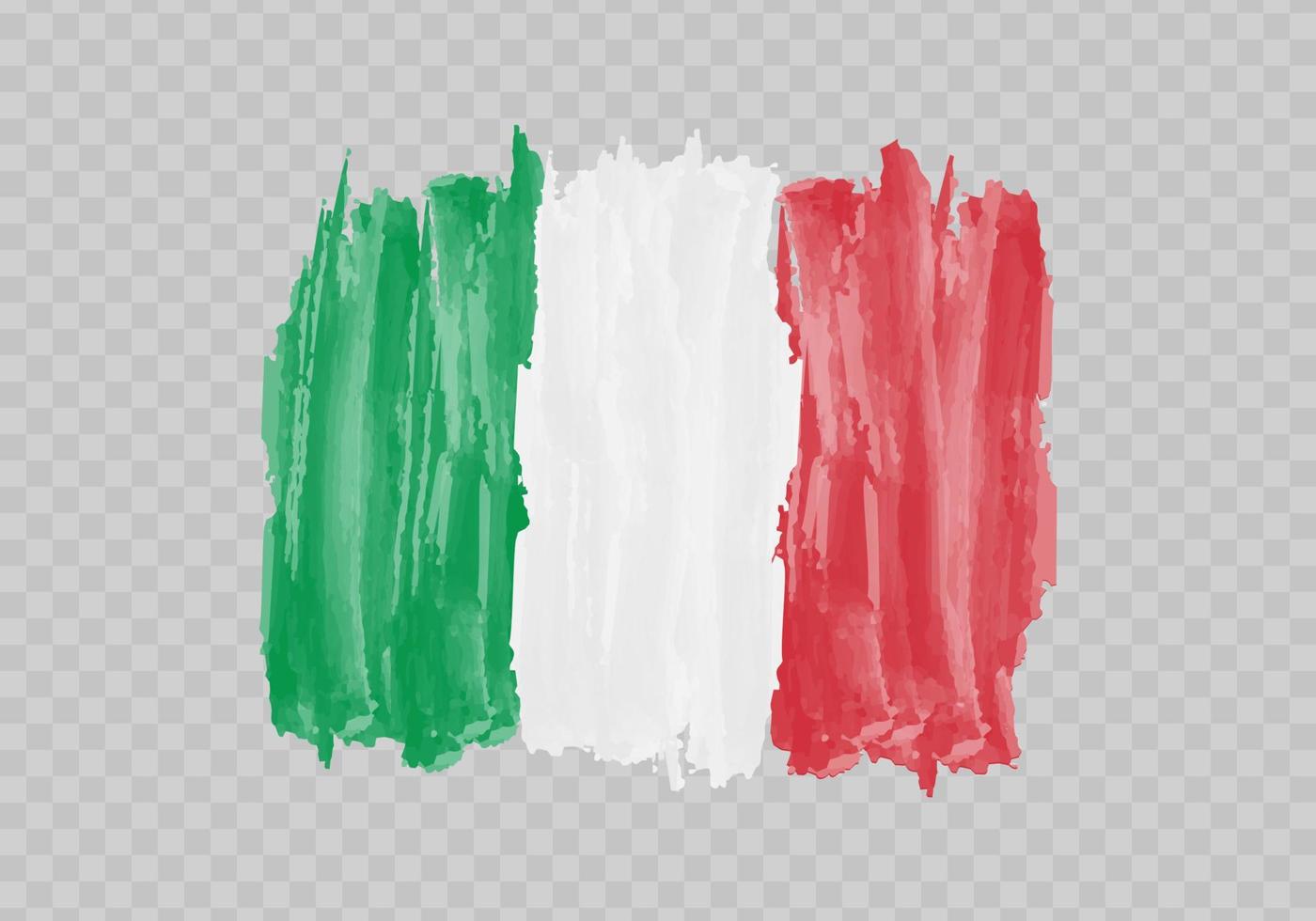 aquarelle La peinture drapeau de Italie vecteur