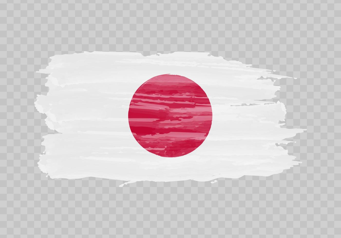 aquarelle La peinture drapeau de Japon vecteur