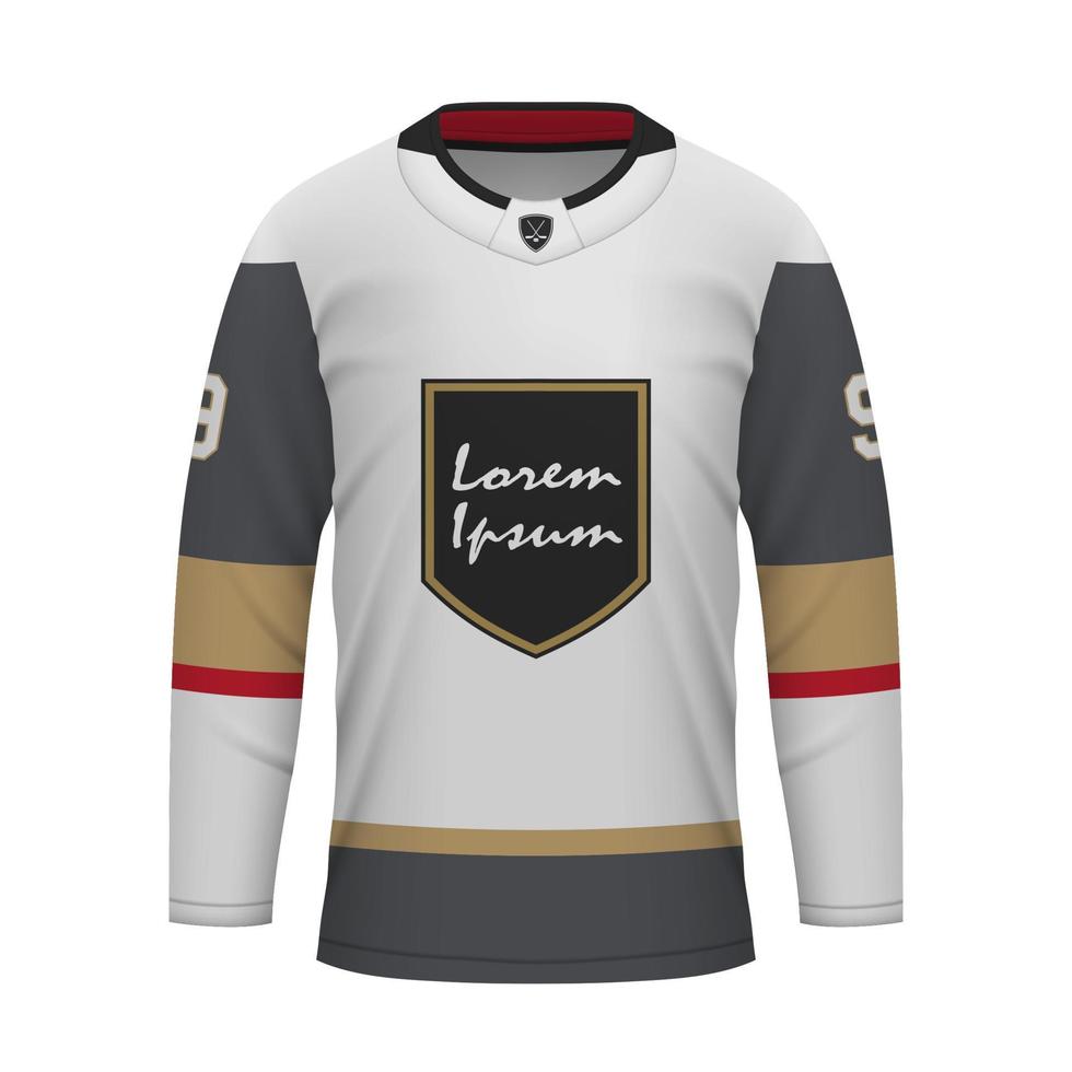 réaliste la glace le hockey une façon Jersey végas, chemise modèle vecteur