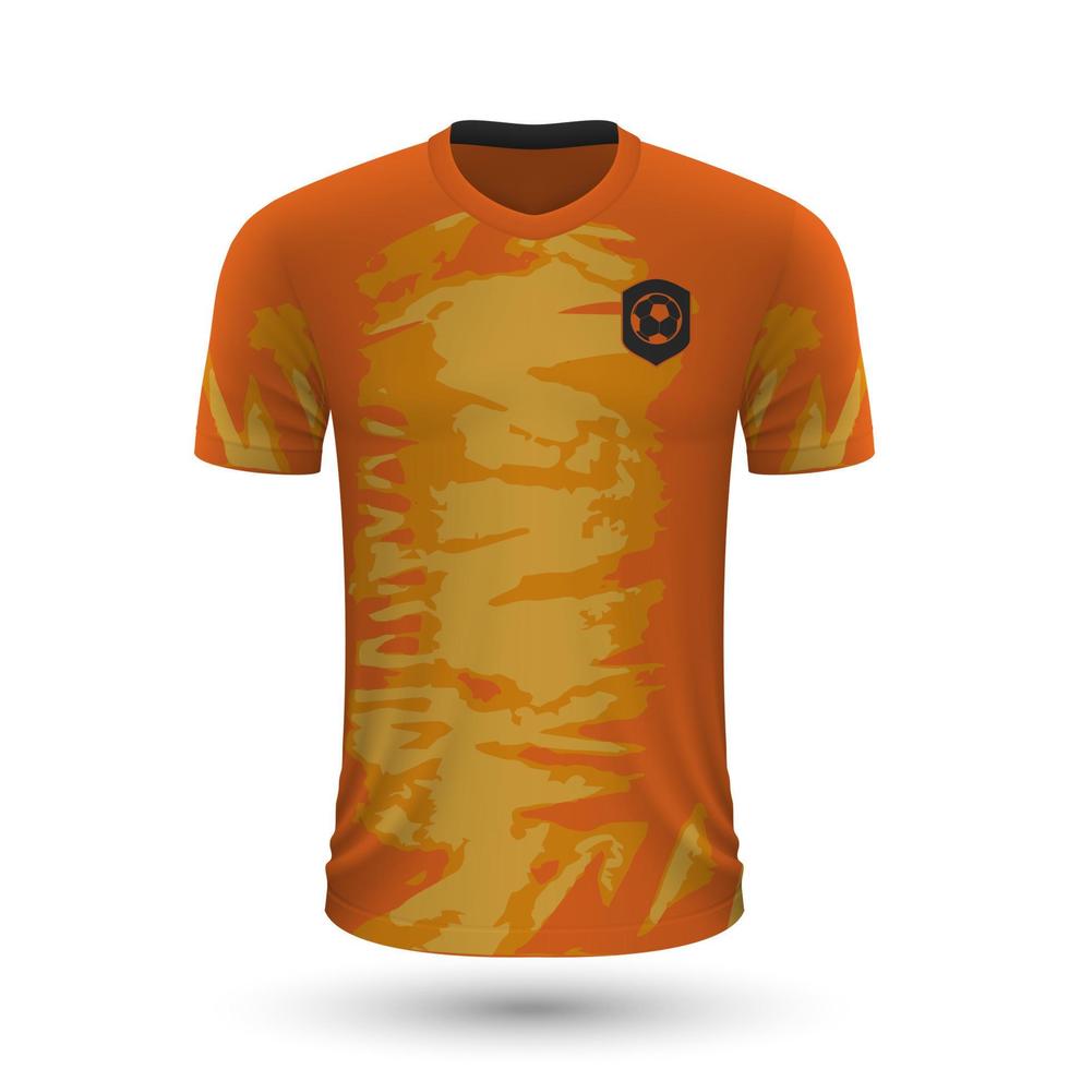 réaliste football chemise de Pays-Bas vecteur