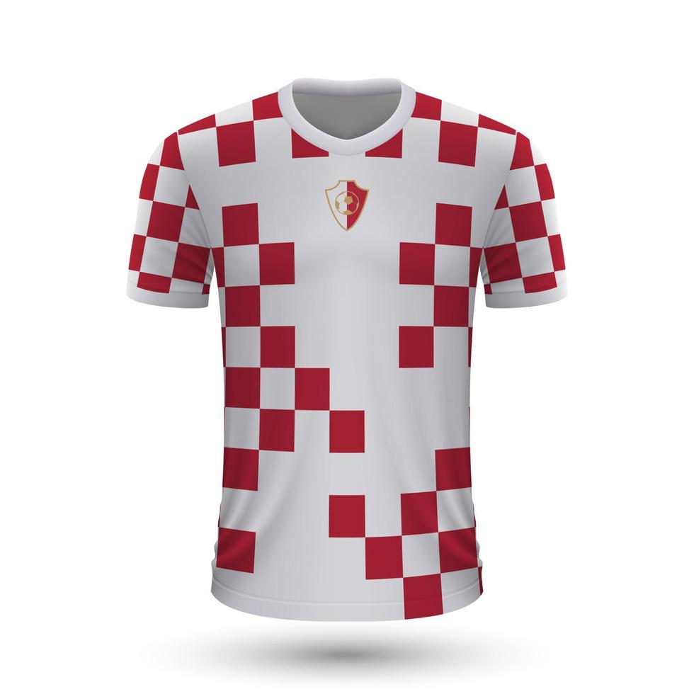 réaliste football chemise de Croatie vecteur