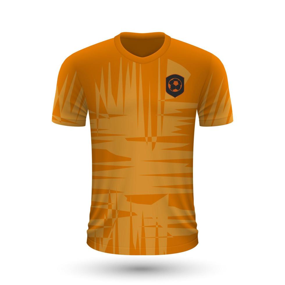 réaliste football chemise de Pays-Bas vecteur