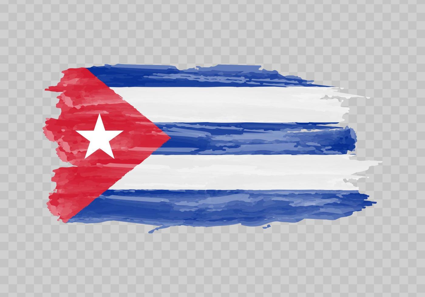 aquarelle La peinture drapeau de Cuba vecteur