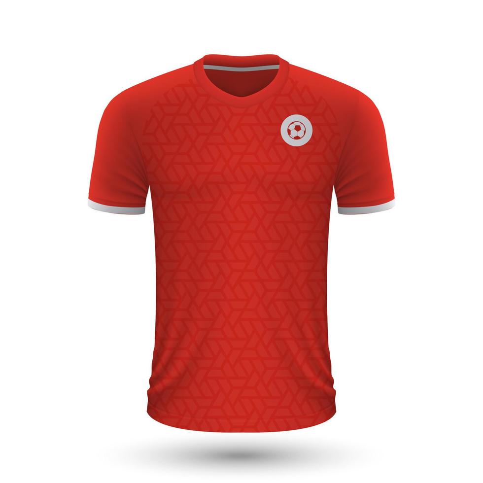 réaliste football chemise de Tunisie vecteur