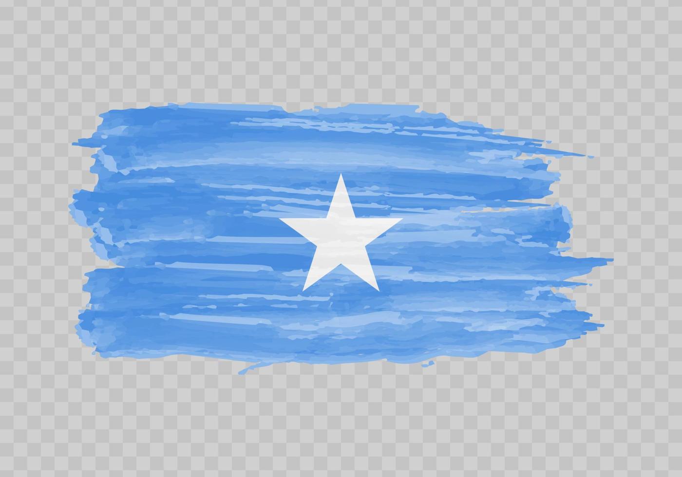 aquarelle La peinture drapeau de Somalie vecteur