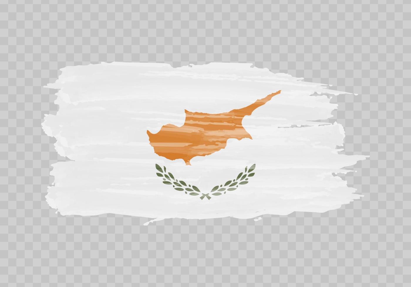 aquarelle La peinture drapeau de Chypre vecteur