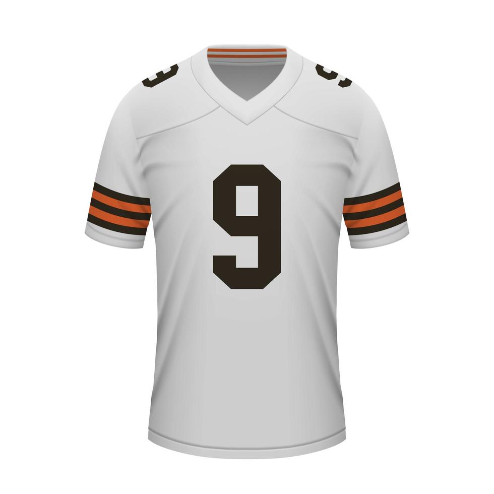 réaliste Football une façon Jersey Cleveland, chemise modèle vecteur