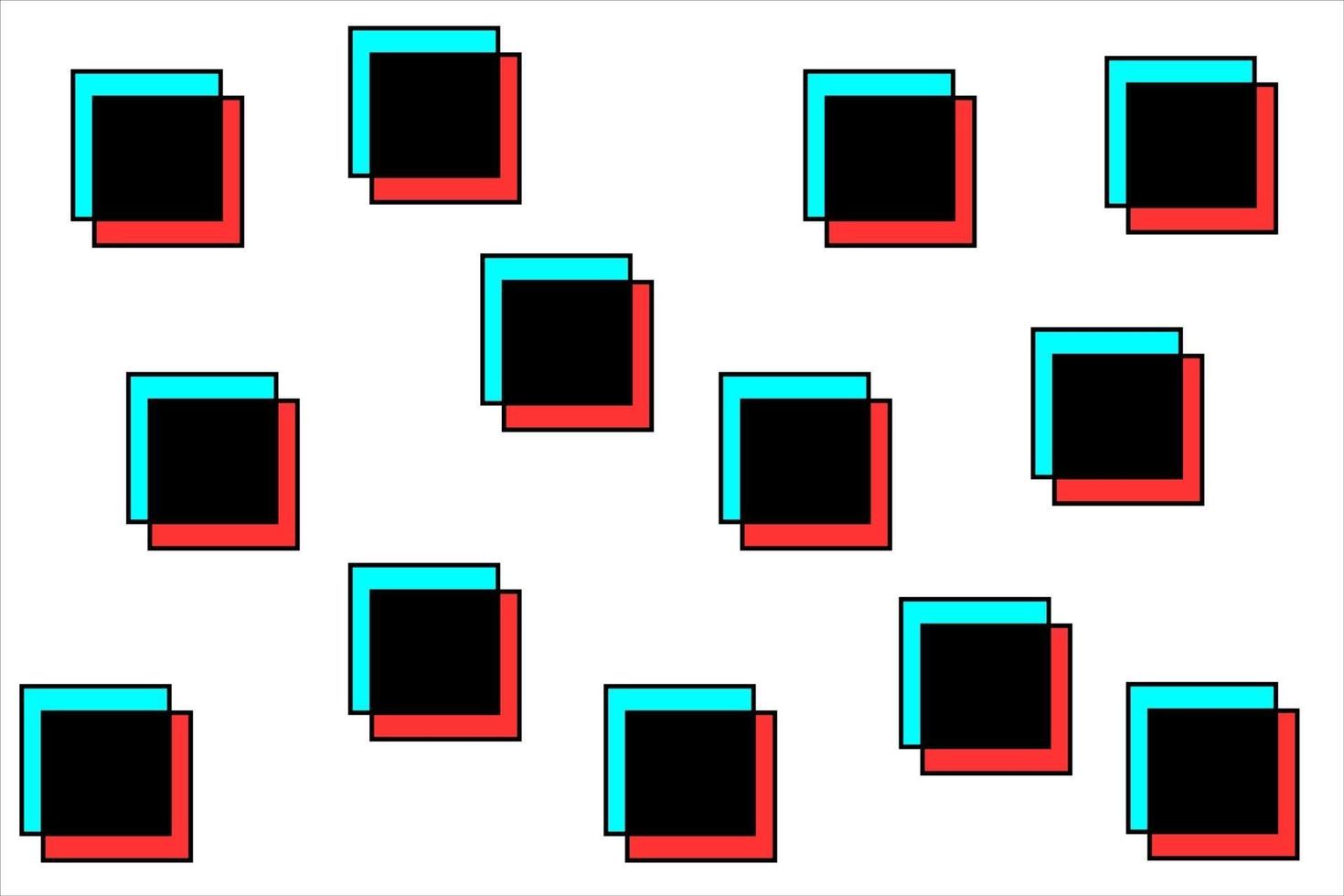 carrés de couleurs noir bleu et rouge vecteur
