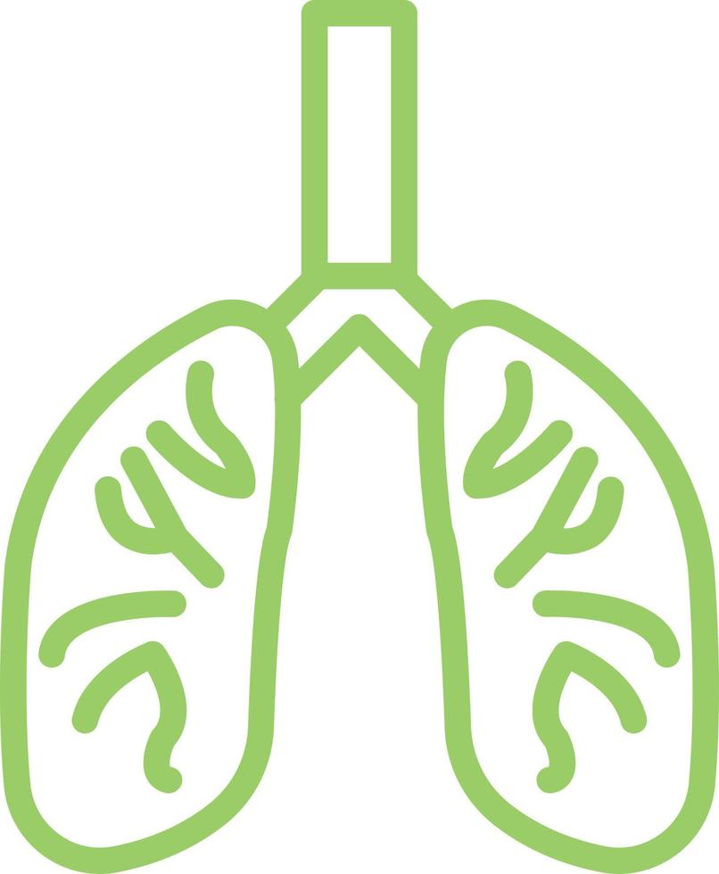 conception d'icône de vecteur de poumons