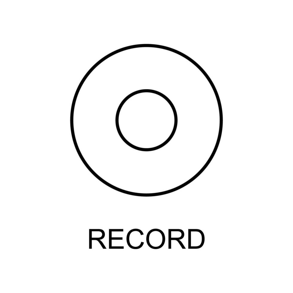 record bouton vecteur icône