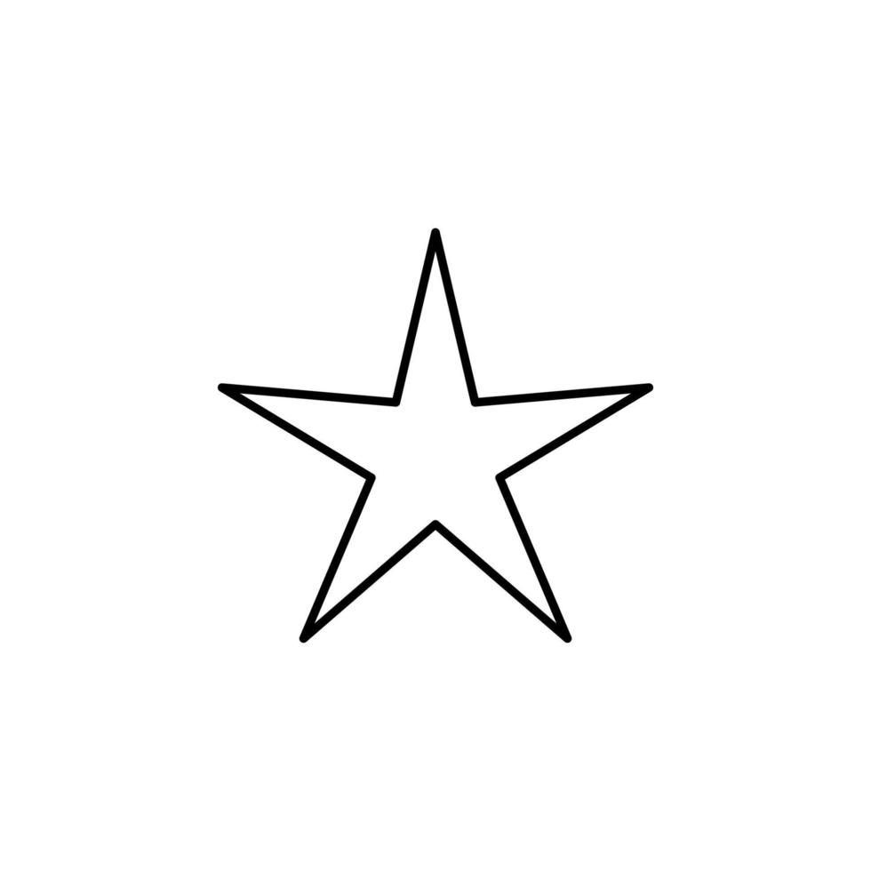 étoile ligne vecteur icône