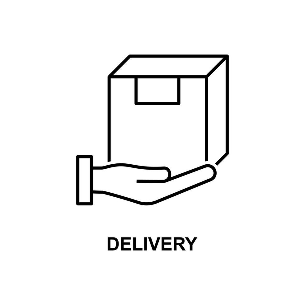 icône de vecteur de boîte de livraison