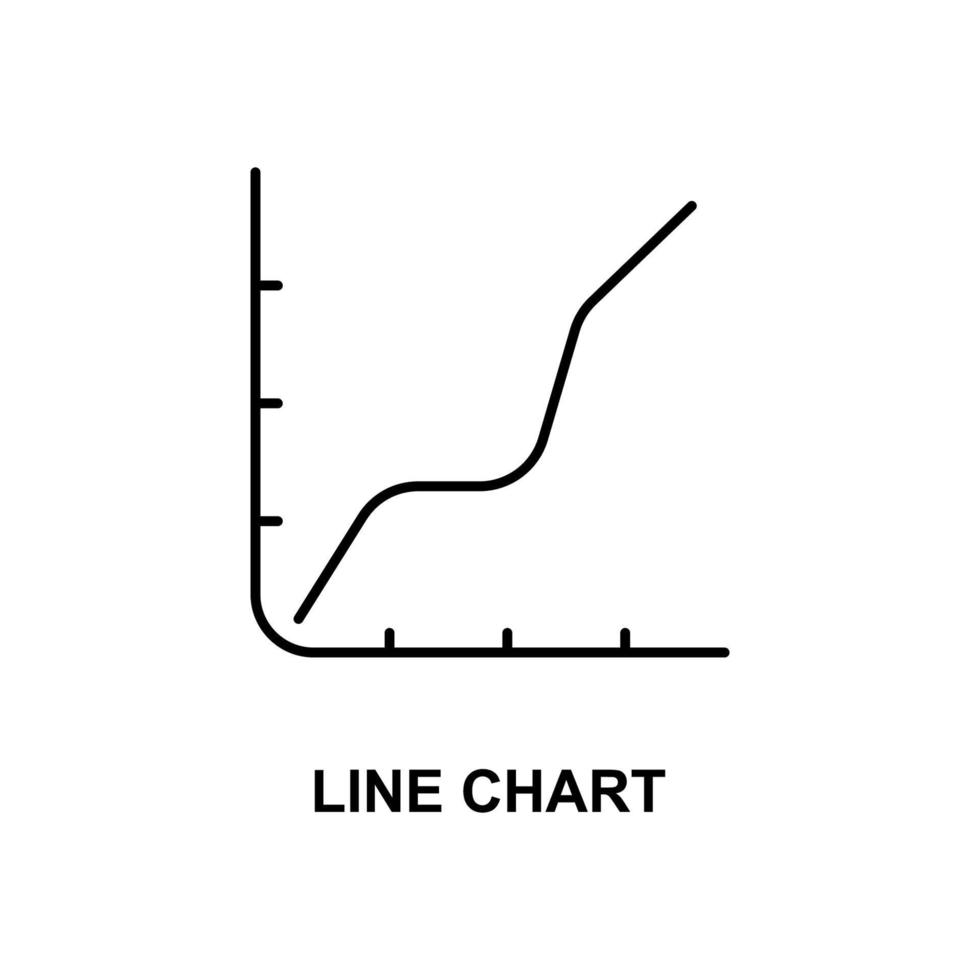 icône de vecteur de graphique en courbes