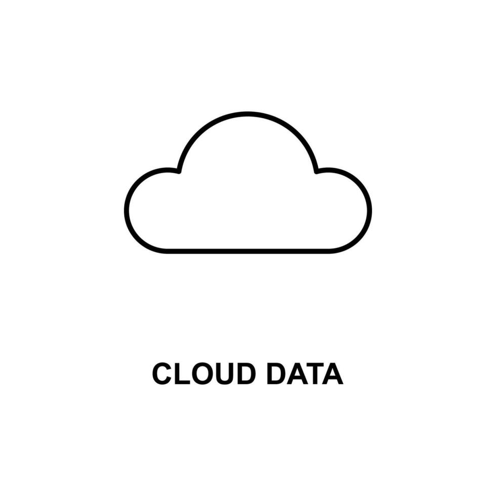 icône de vecteur de données cloud