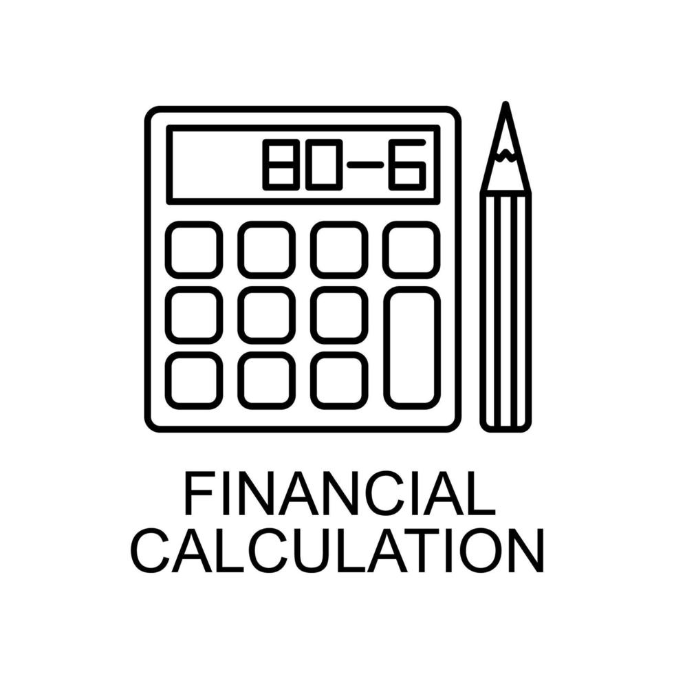 financier calcul vecteur icône