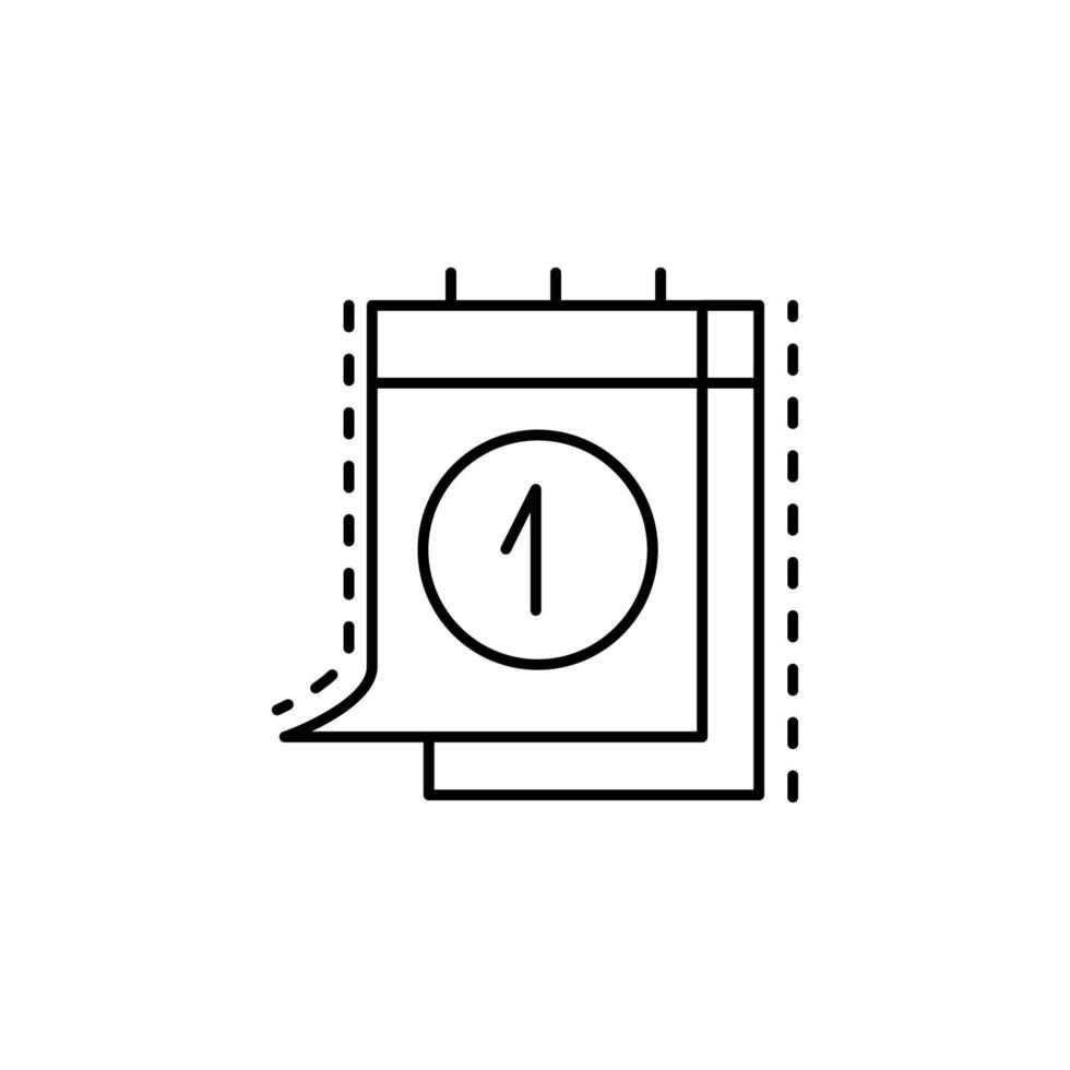 premier calendrier crépuscule style vecteur icône