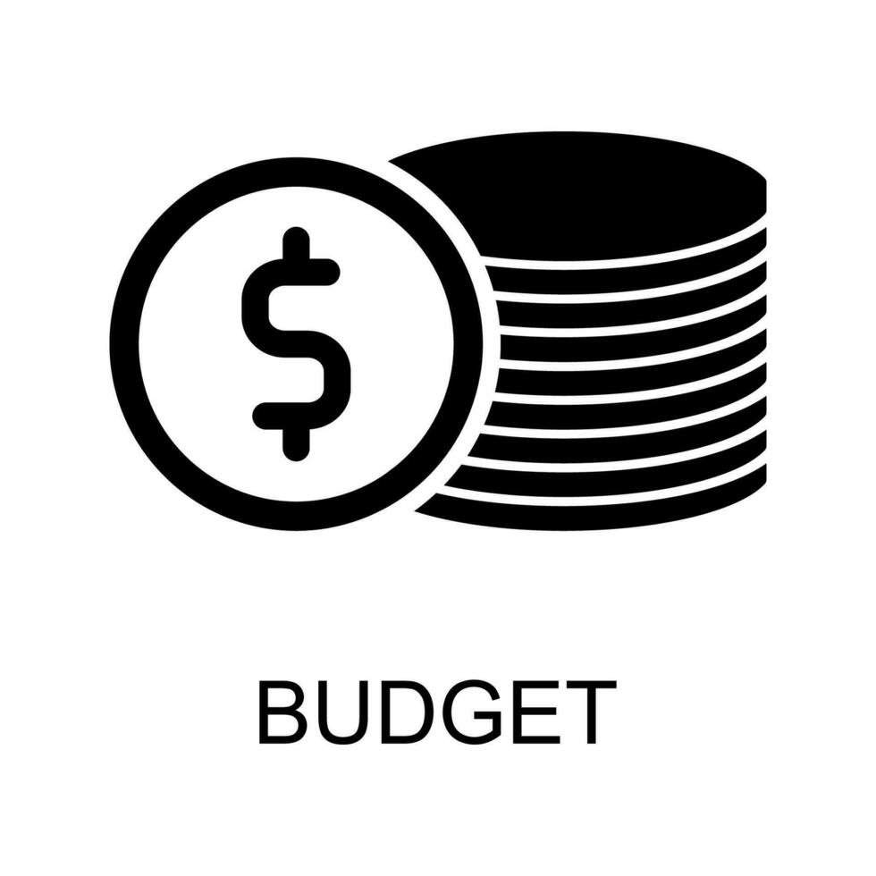 budget signe vecteur icône