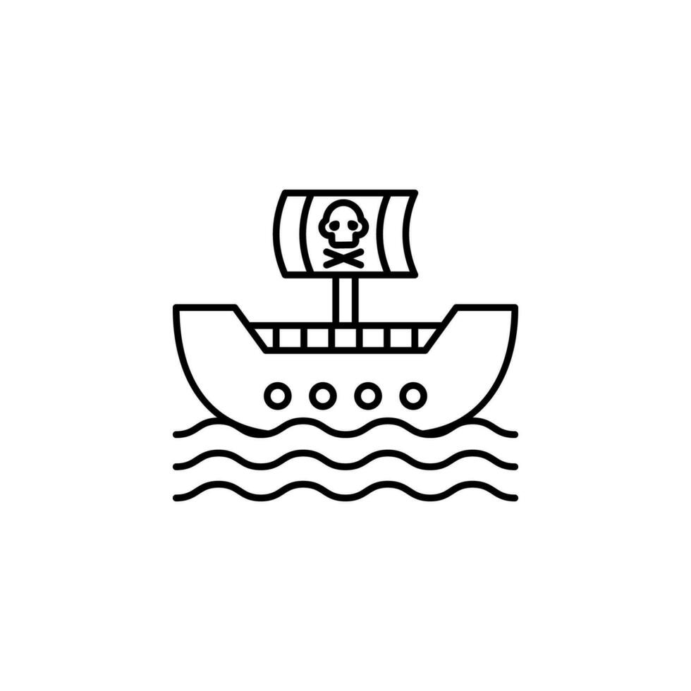 bateau, pirate vecteur icône