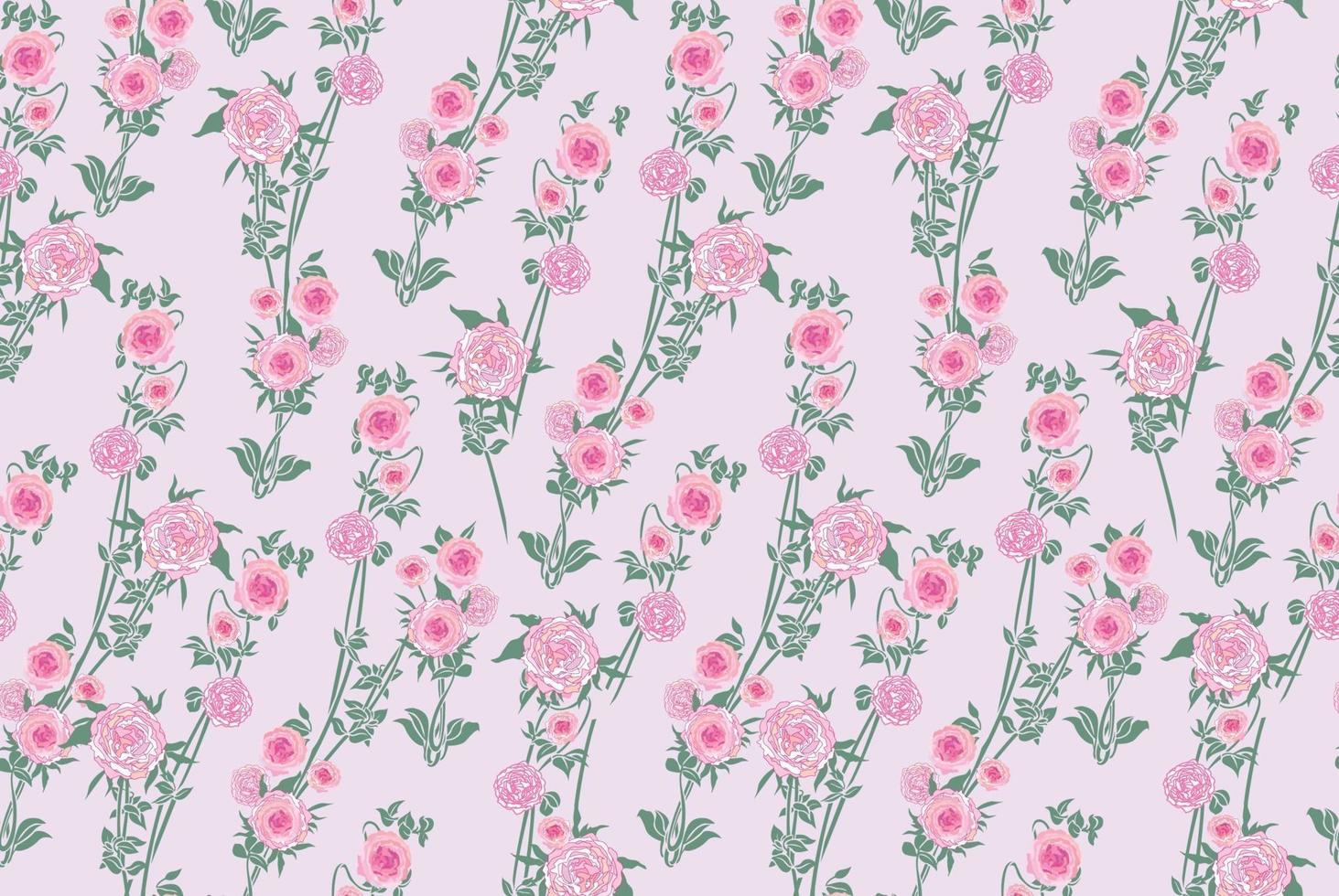 motif ornemental sans soudure floral. texture de pivoine fleur douce. résumé, fleurir, jardin, fleur, fond vecteur