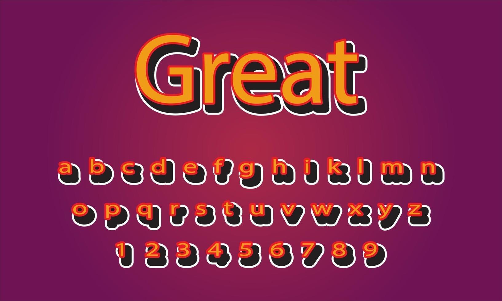 grand alphabet de texte vecteur