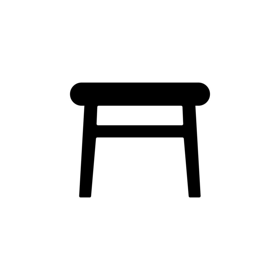 tabouret glyphe vecteur icône