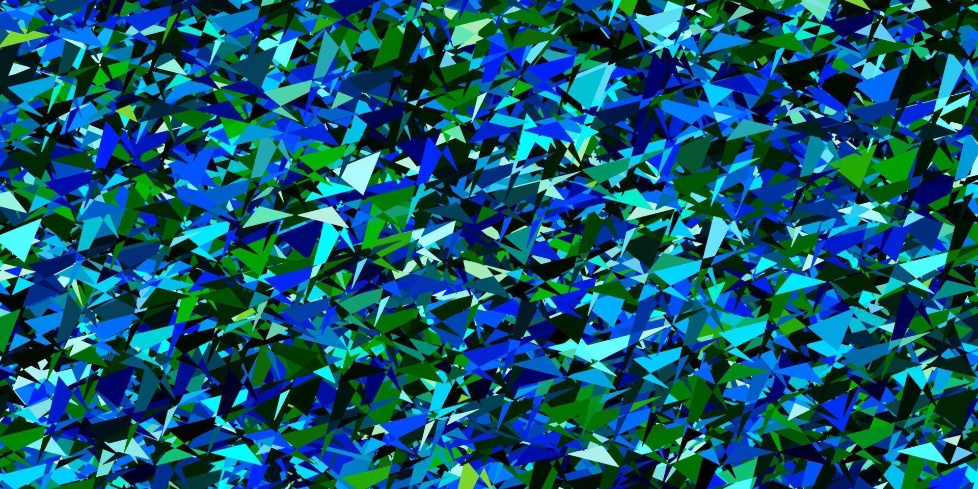 texture de vecteur bleu clair, vert avec un style triangulaire.