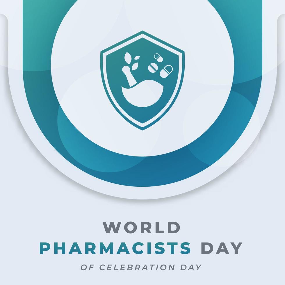 monde pharmaciens journée fête vecteur conception illustration pour arrière-plan, affiche, bannière, publicité, salutation carte