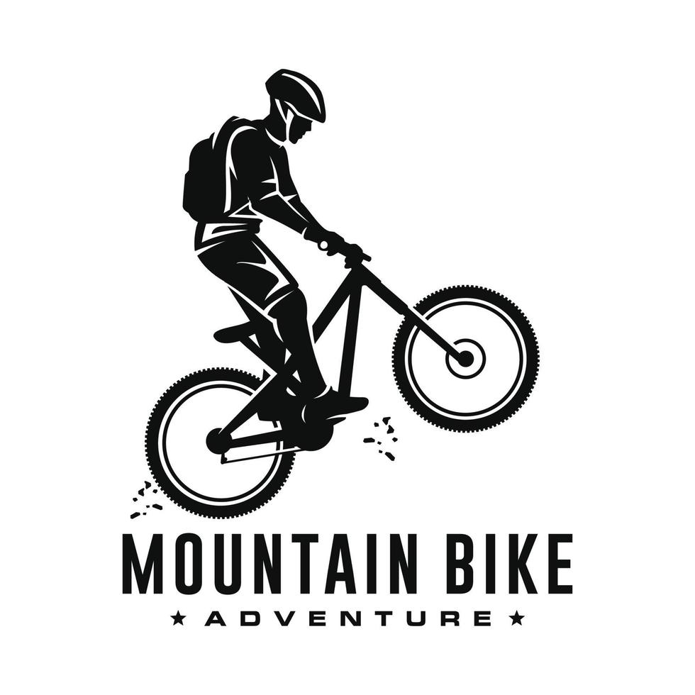 vecteur de conception de logo de vélo de montagne