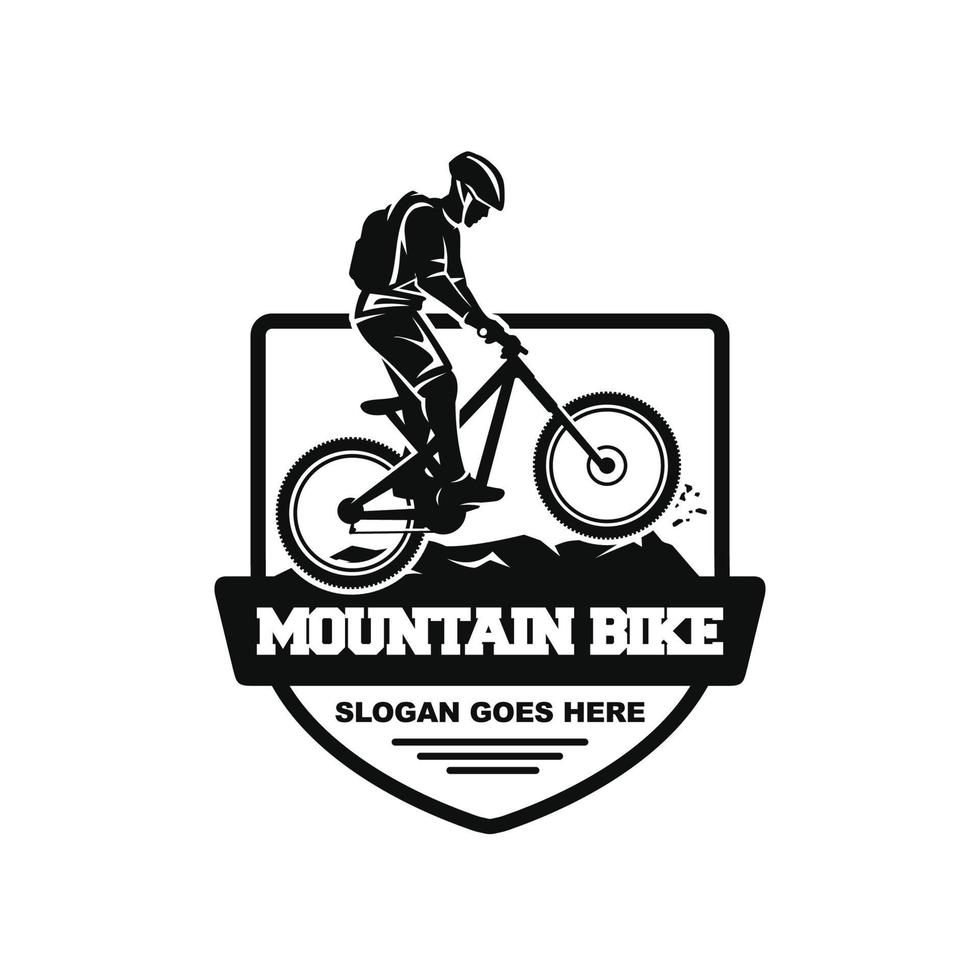 vecteur de conception de logo de vélo de montagne