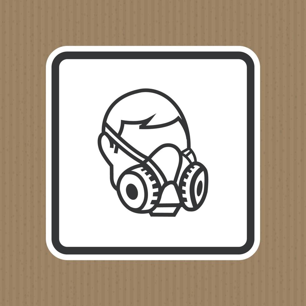 symbole porter respirateur signe isoler sur fond blanc, illustration vectorielle eps.10 vecteur
