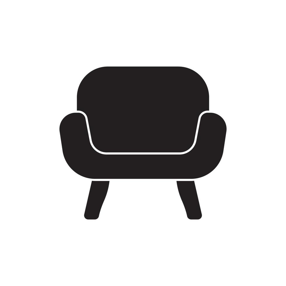 canapé chaise logo icône, illustration conception modèle vecteur