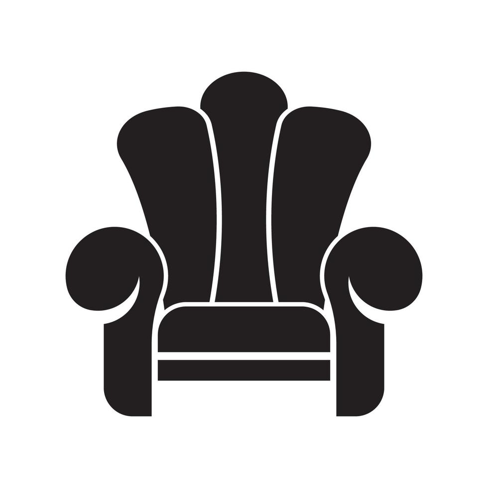 canapé chaise logo icône, illustration conception modèle vecteur