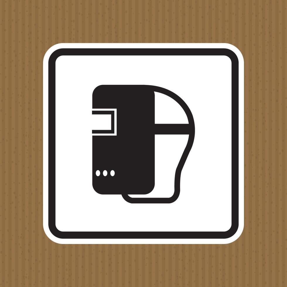 Symbole porter un casque de soudage isoler sur fond blanc, illustration vectorielle eps.10 vecteur