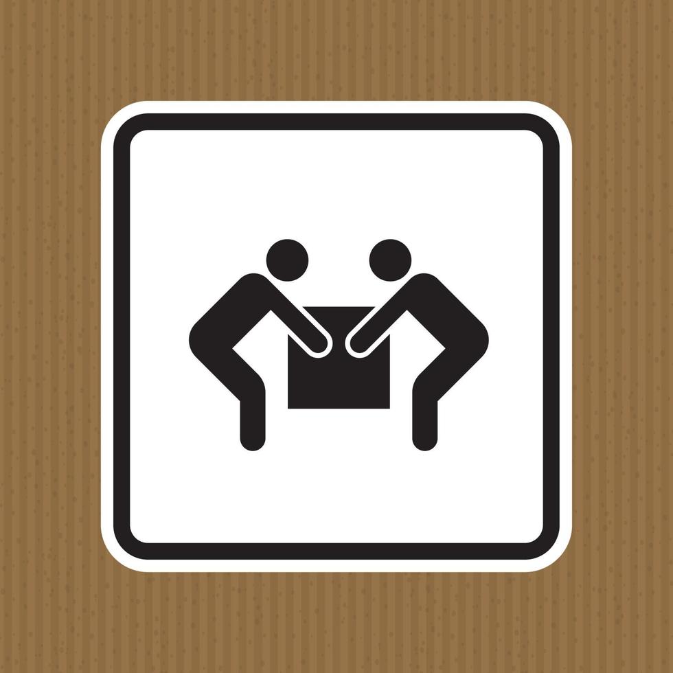 symbole deux personne ascenseur signe isoler sur fond blanc, illustration vectorielle vecteur