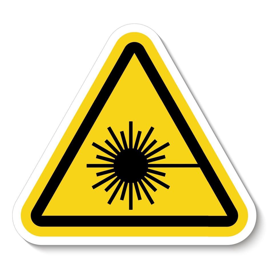 méfiez-vous signe de symbole de faisceau laser isoler sur fond blanc, illustration vectorielle vecteur
