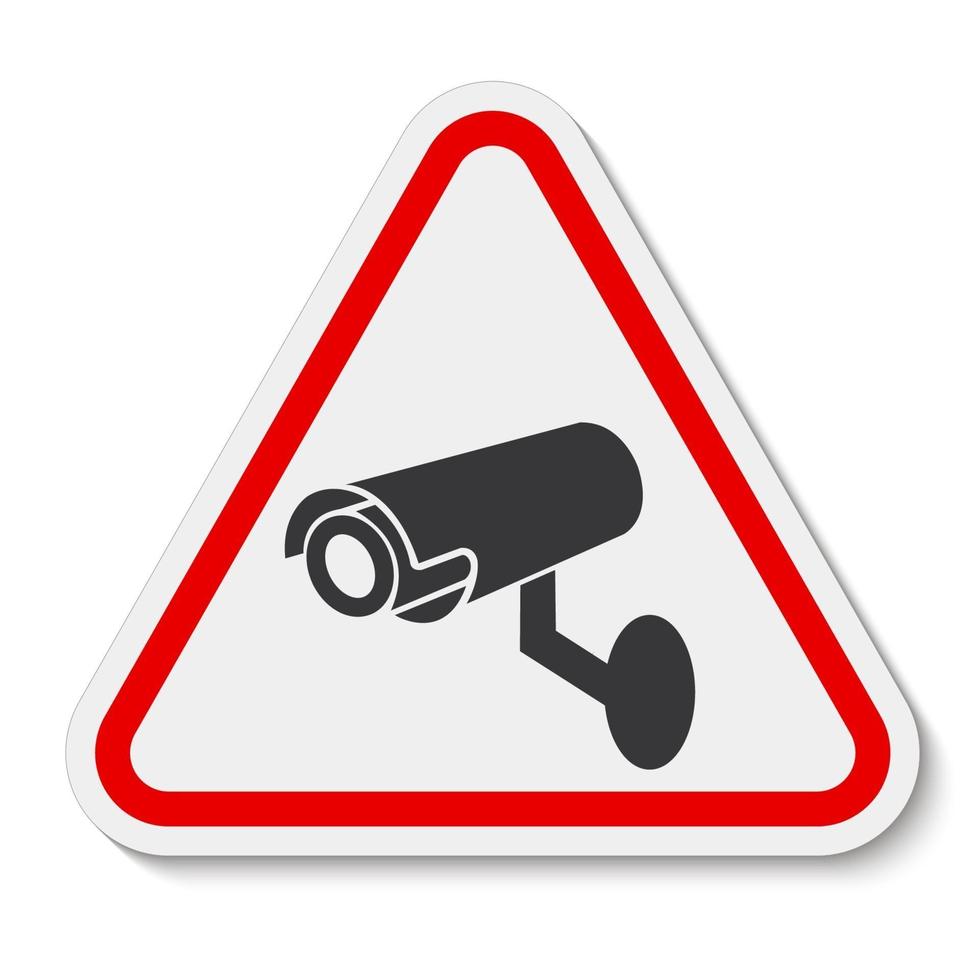 Signe de symbole de caméra de sécurité CCTV, illustration vectorielle, isoler sur l'étiquette de fond blanc .eps10 vecteur