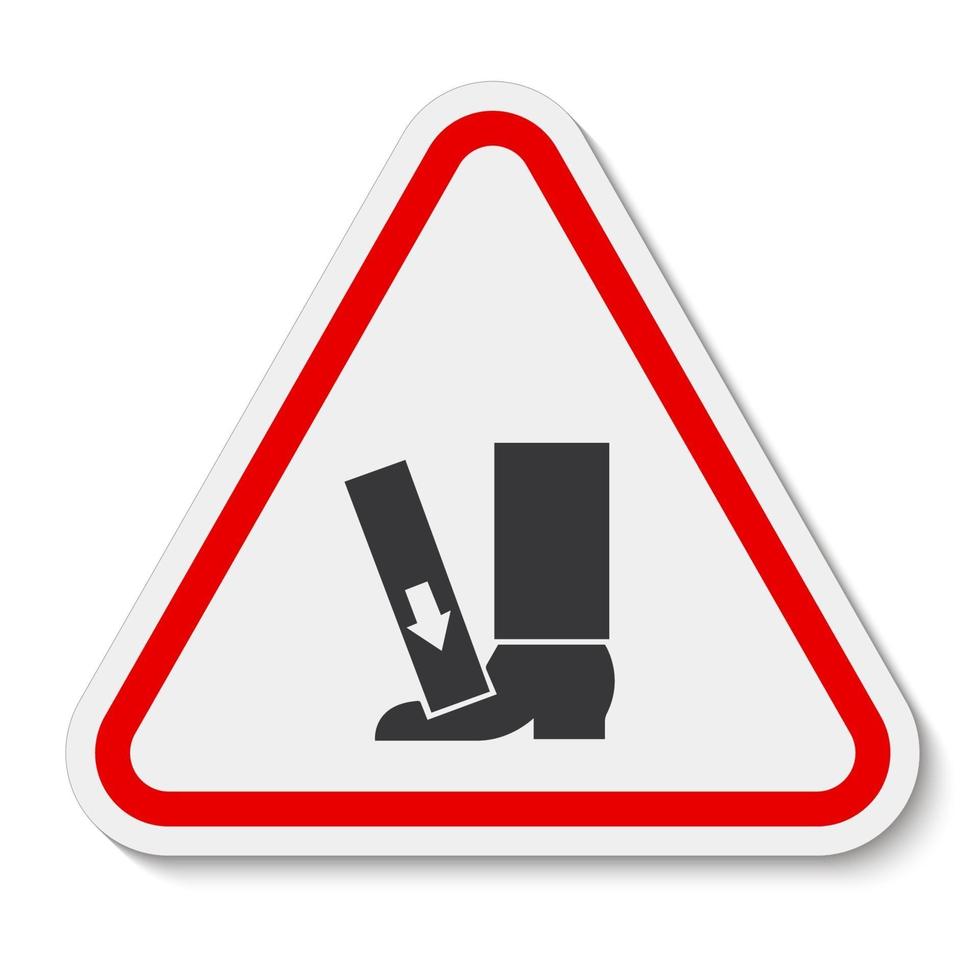 force d'écrasement du pied du signe de symbole ci-dessus, illustration vectorielle, isoler sur l'étiquette de fond blanc .eps10 vecteur