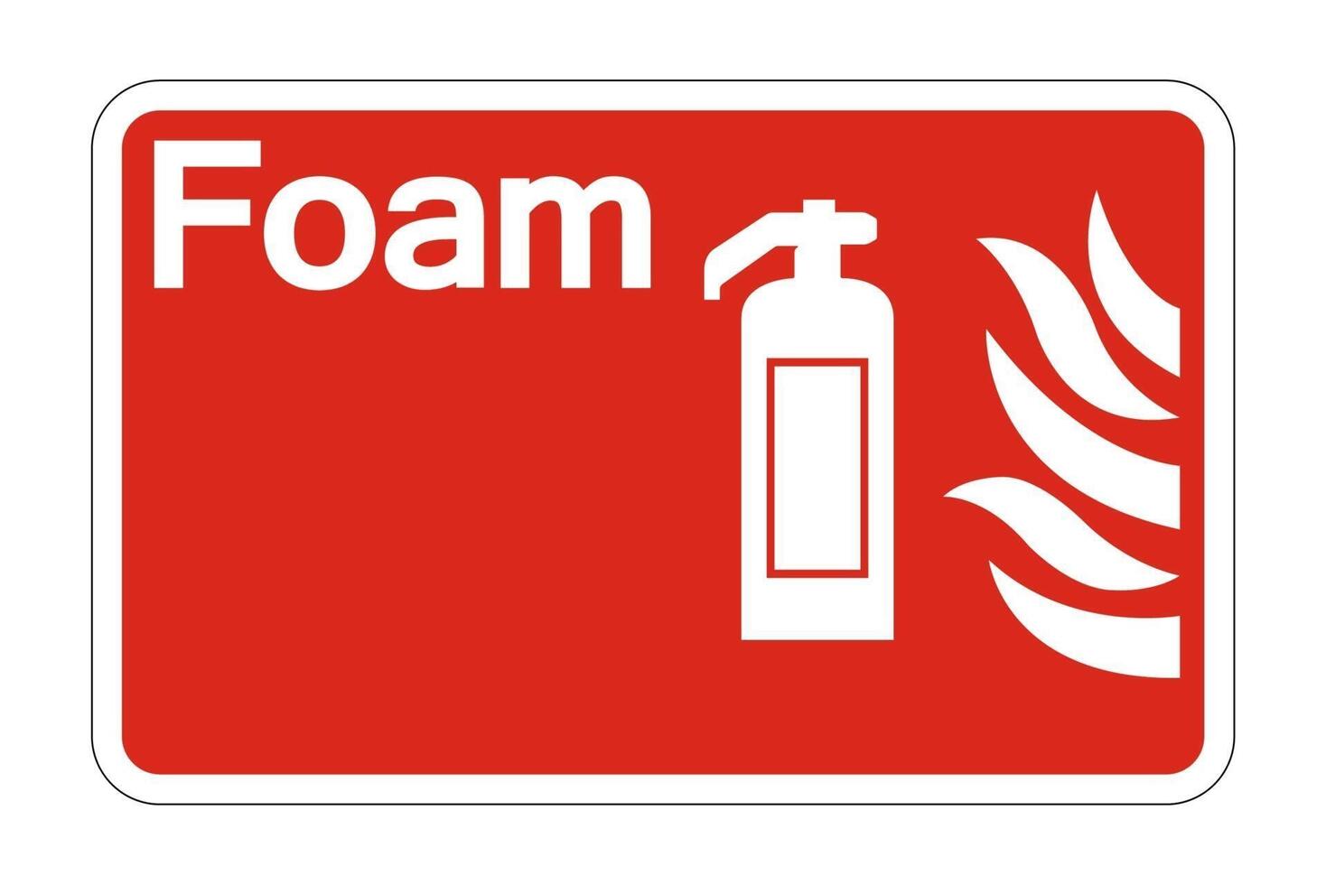 signe de symbole de sécurité incendie mousse sur fond blanc, illustration vectorielle vecteur