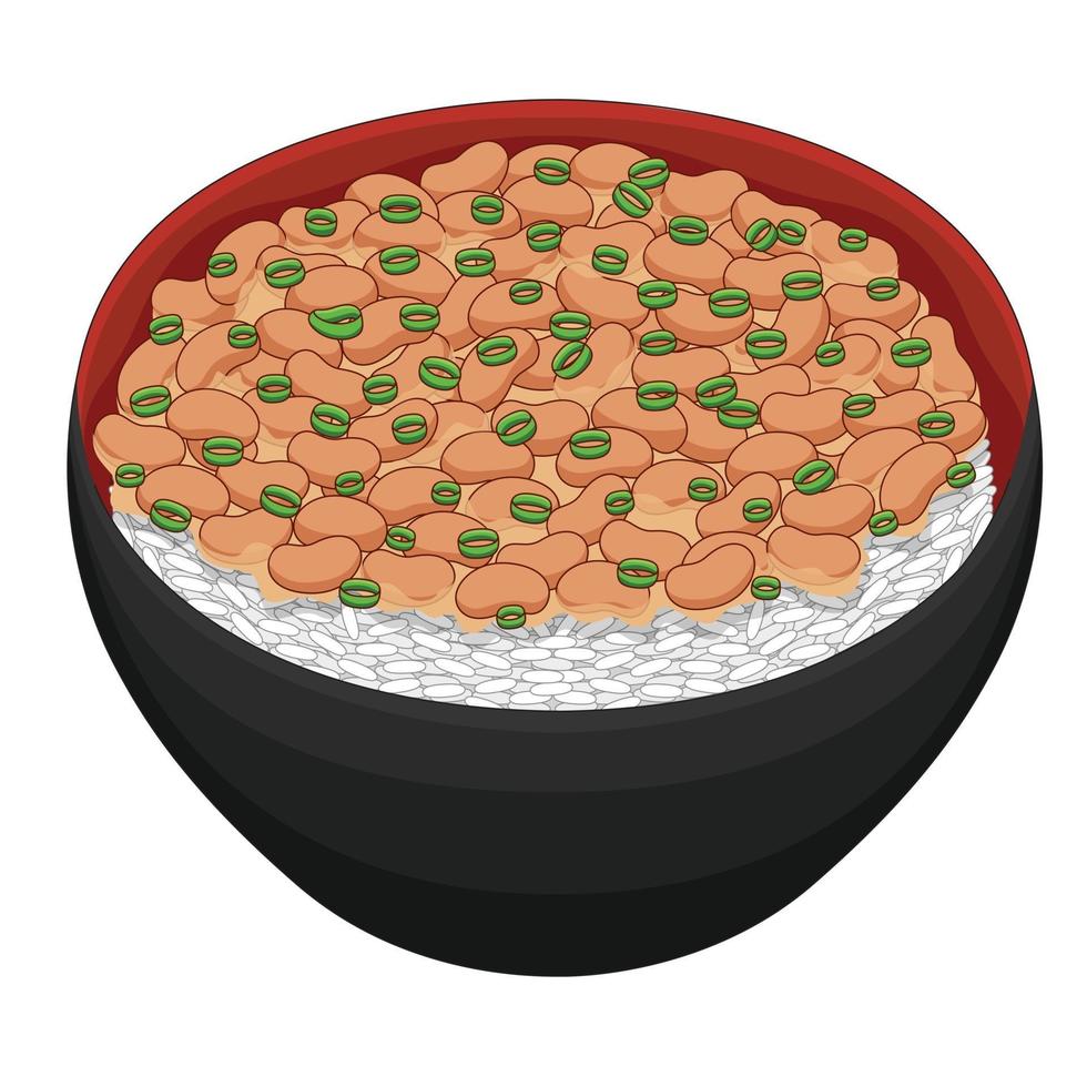 vecteur de natto dans un style design plat