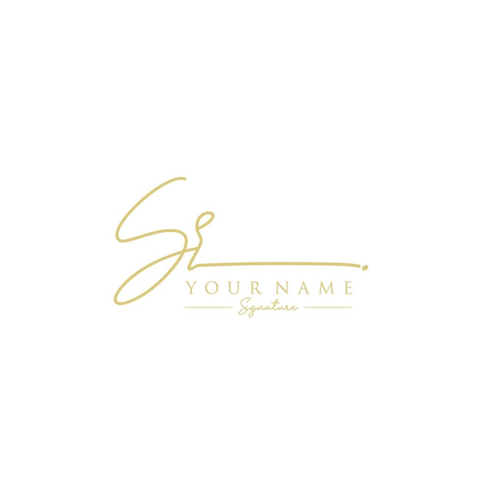 lettre sr signature logo template vecteur