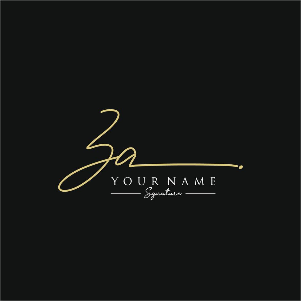 lettre za signature logo template vecteur