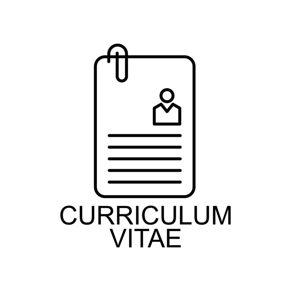 curriculum vitae ligne vecteur icône