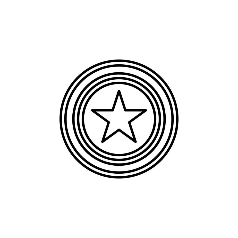 icône de vecteur de médaille étoile