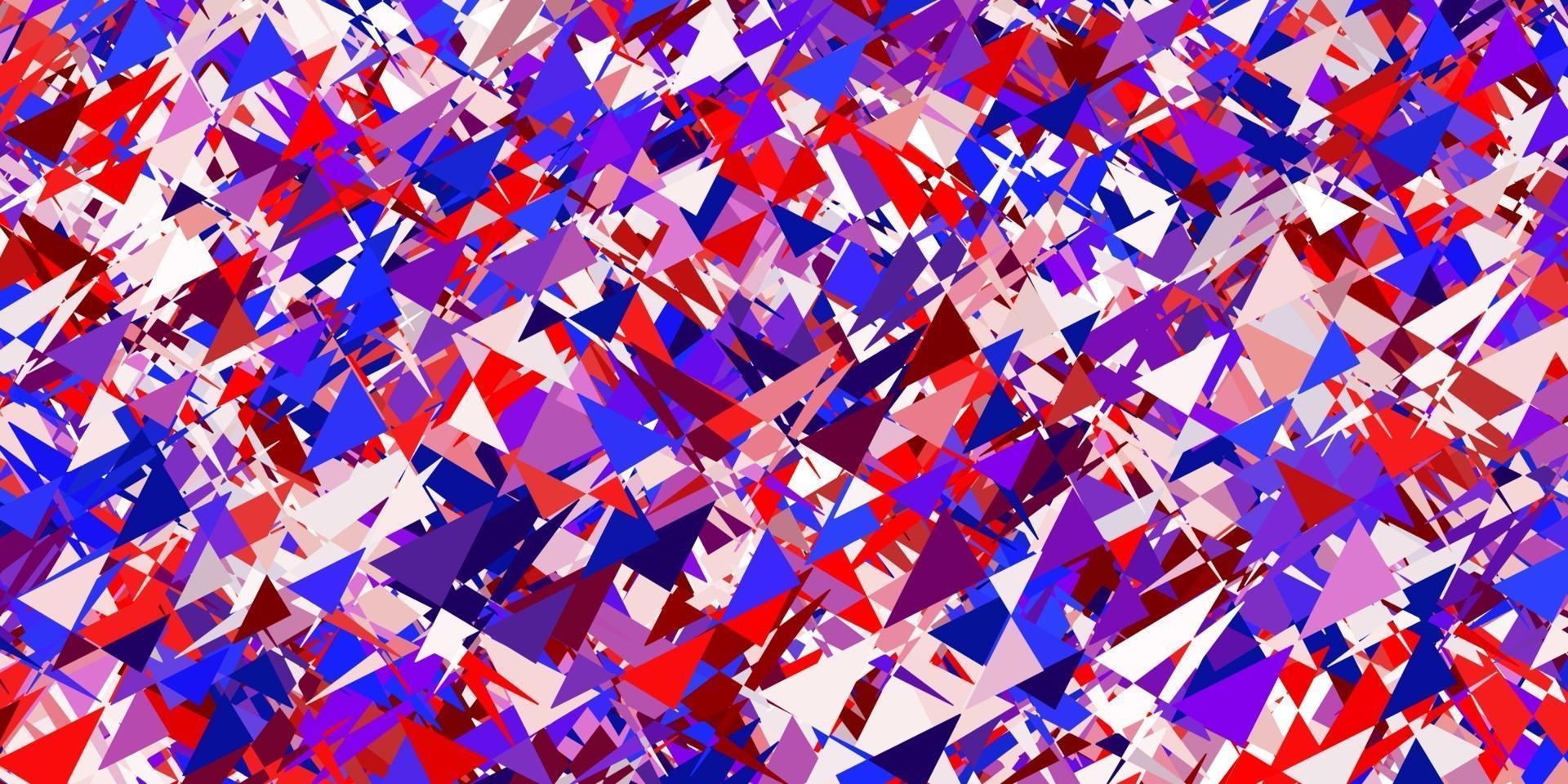 disposition de vecteur bleu clair, rouge avec des lignes, des triangles.