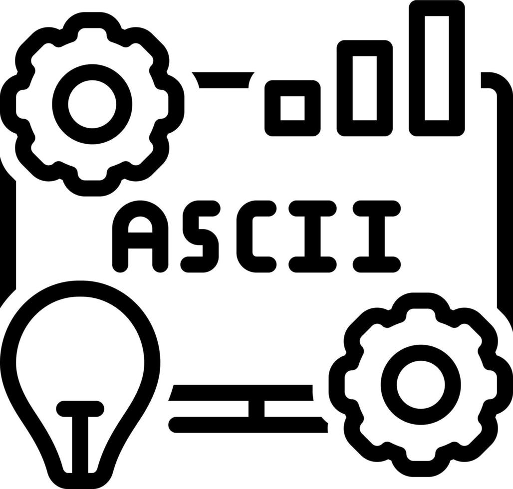 ligne icône pour ascii vecteur