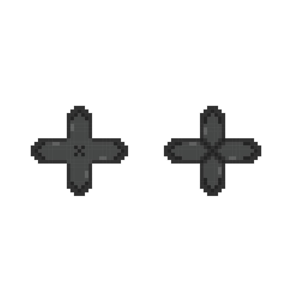 direction bouton dans pixel art style vecteur