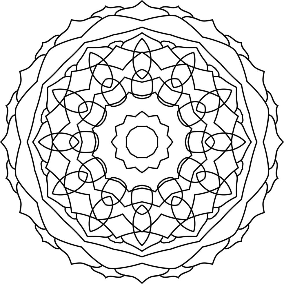 luxe mandala avec noir et blanc arabesque modèle arabe fleur islamique pour décoration ornement vecteur