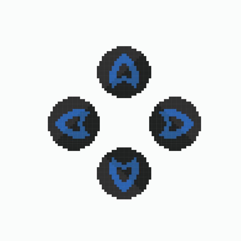 La Flèche bouton dans pixel art style vecteur